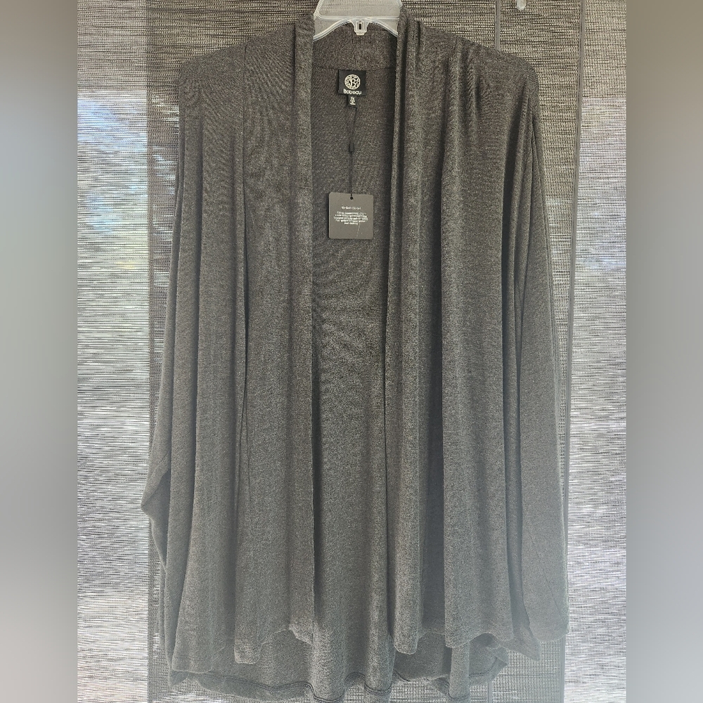 Bobeau Heather Gray Knit Cardigan